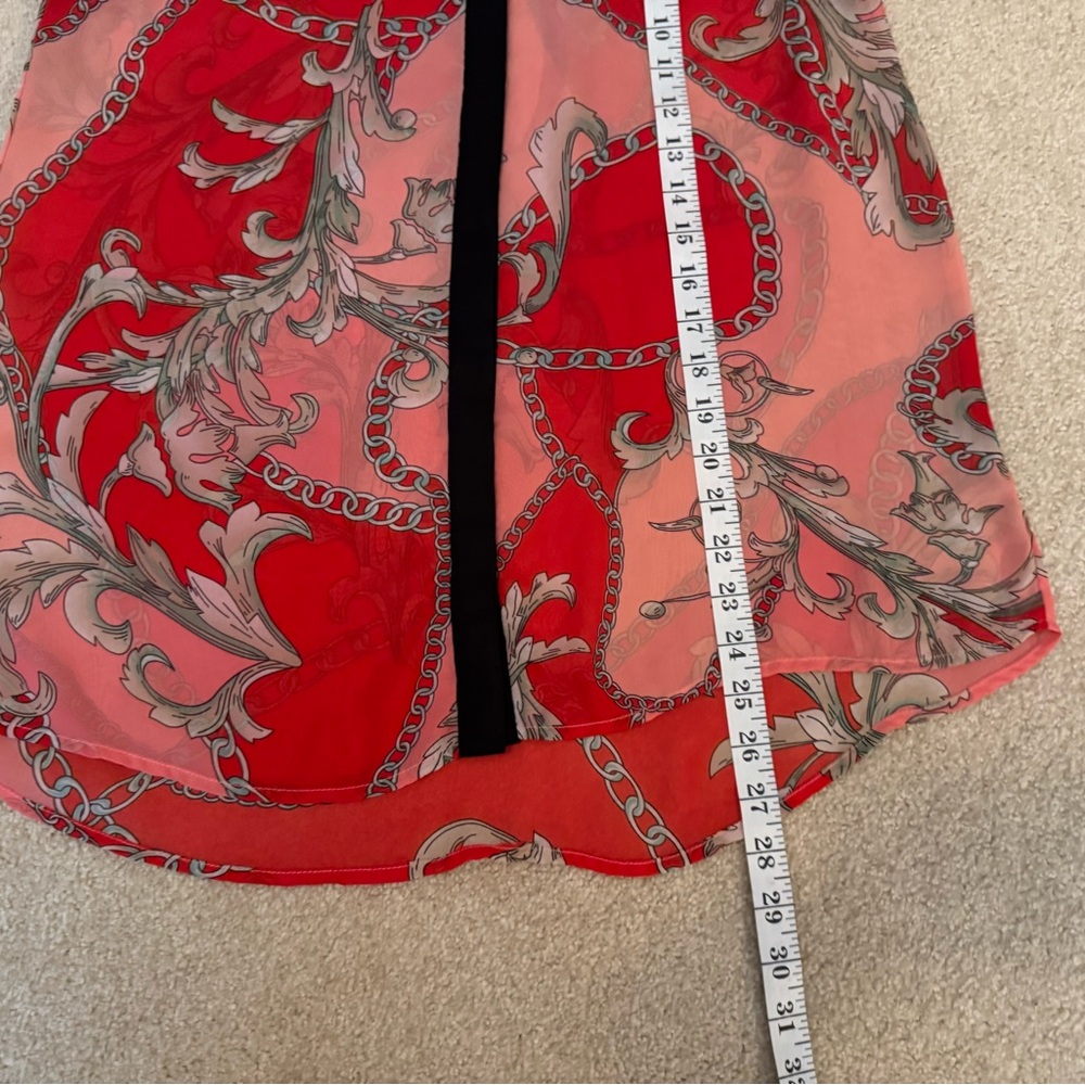 Metaphor Red and Black Patterned Sleeveless Top Size Small - Picture 6 of 8